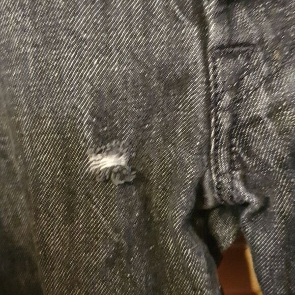 Men's Black Levi's 501 Relaxed Jeans sz 36W x 34L - Picture 4 of 7